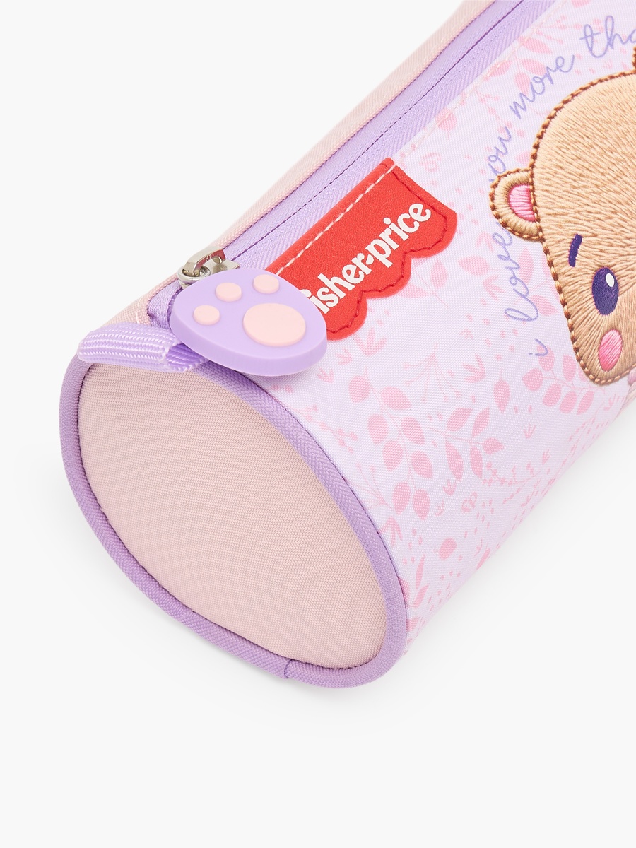 Fisher-Price Bear Embroidered Pencil Pouch with Zip Closure