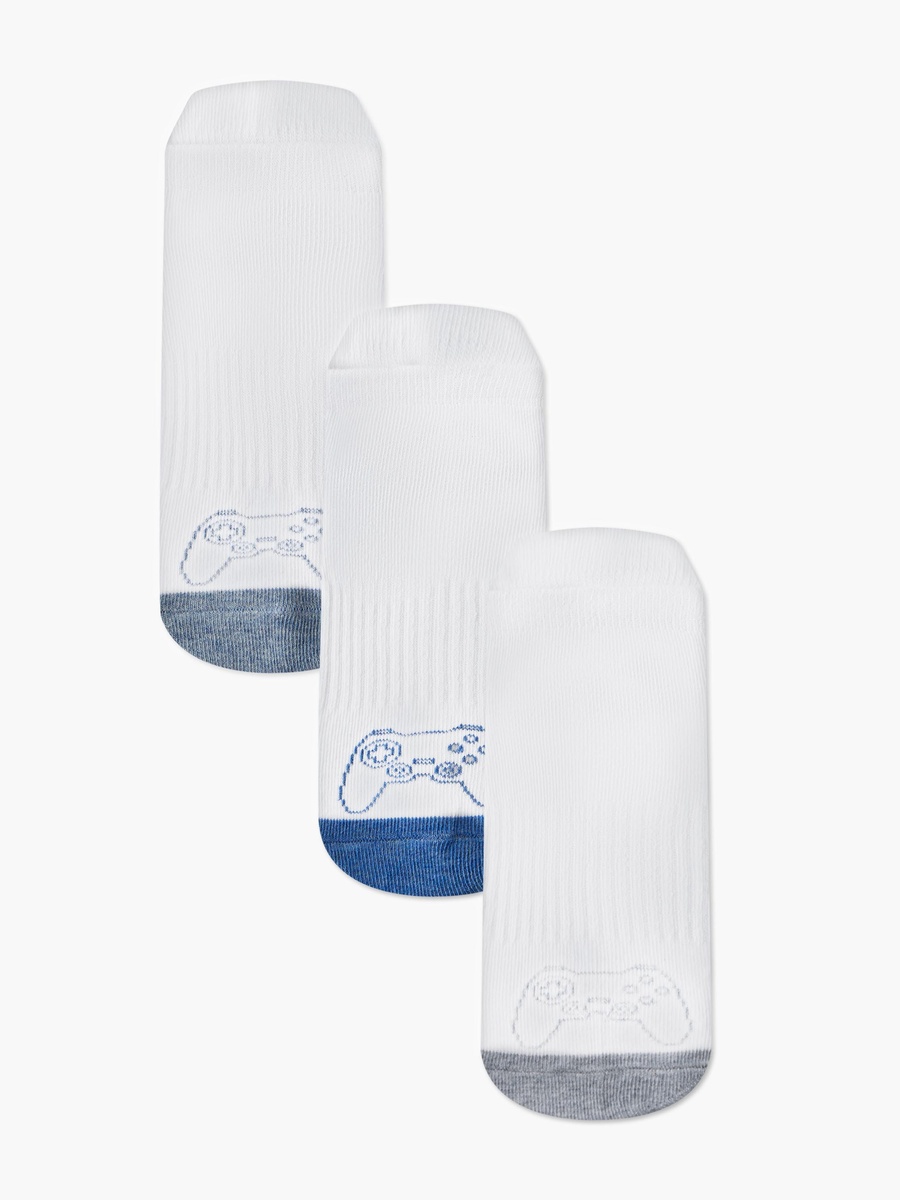 Pack of 3 Boys Socks with Varsity Print