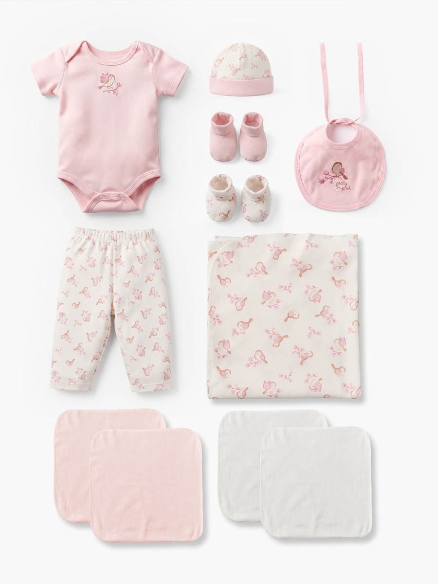 Set of 12 Clothing Gift Set with Bird Print