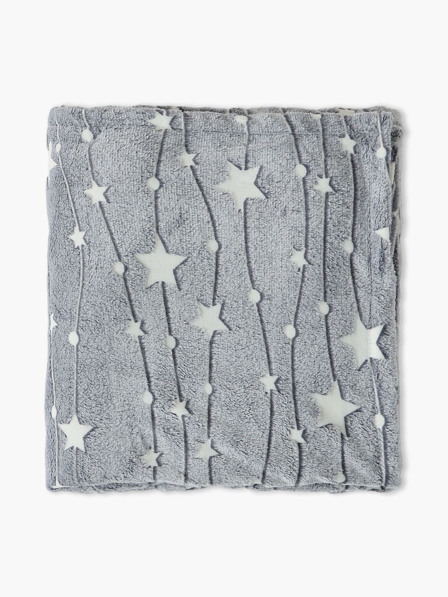 Raschel Blanket with Glow in the Dark Stars Print, 150x200 cm