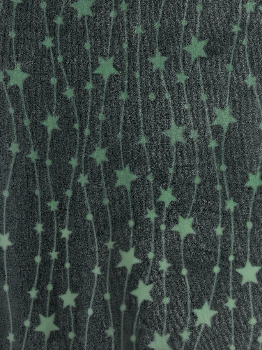 Raschel Blanket with Glow in the Dark Stars Print, 150x200 cm