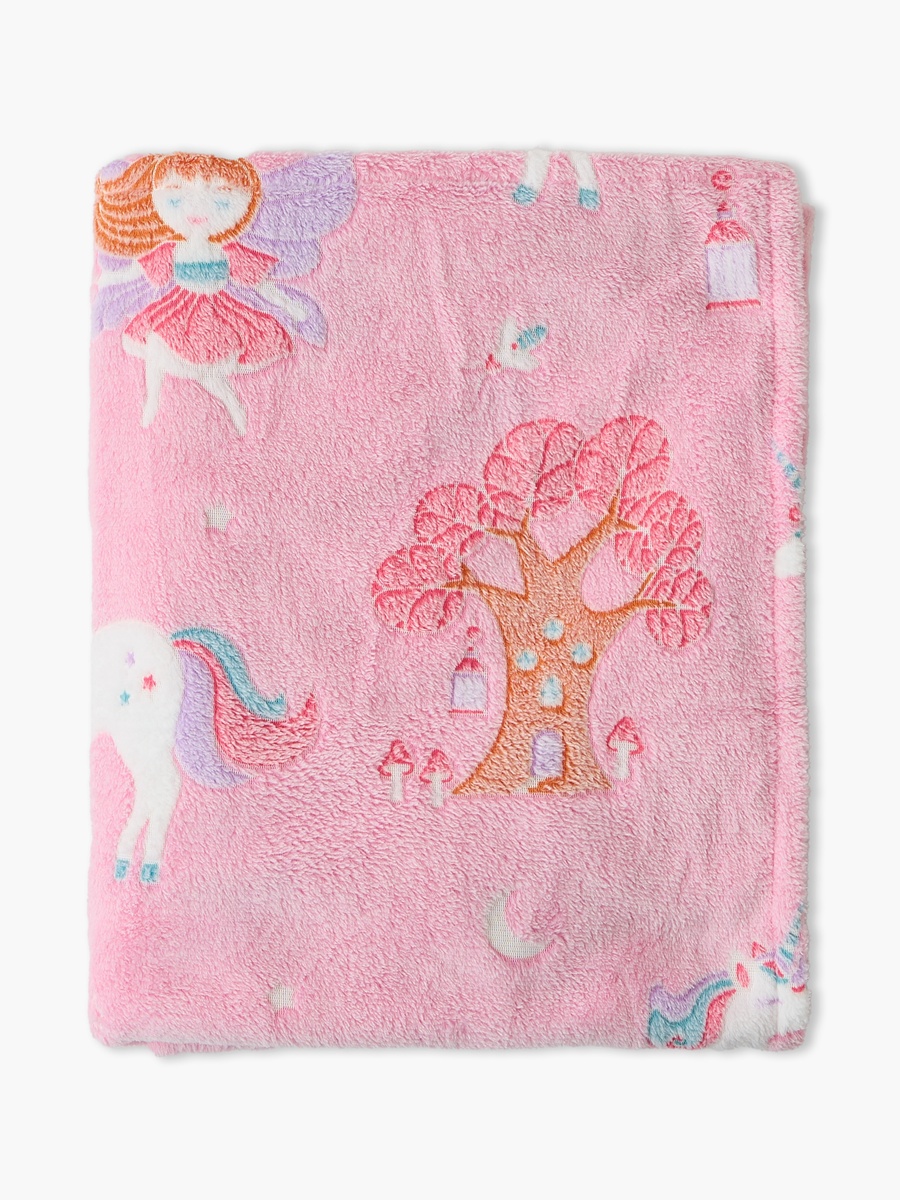Raschel Blanket with Glow in the Dark Unicorn Print, 150x200 cm
