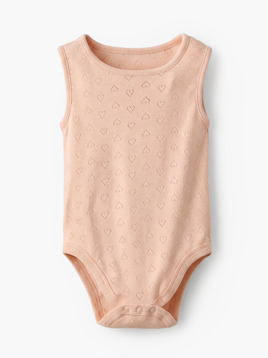 Pack of 5 Cotton Round Neck Sleeveless Bodysuit with Print