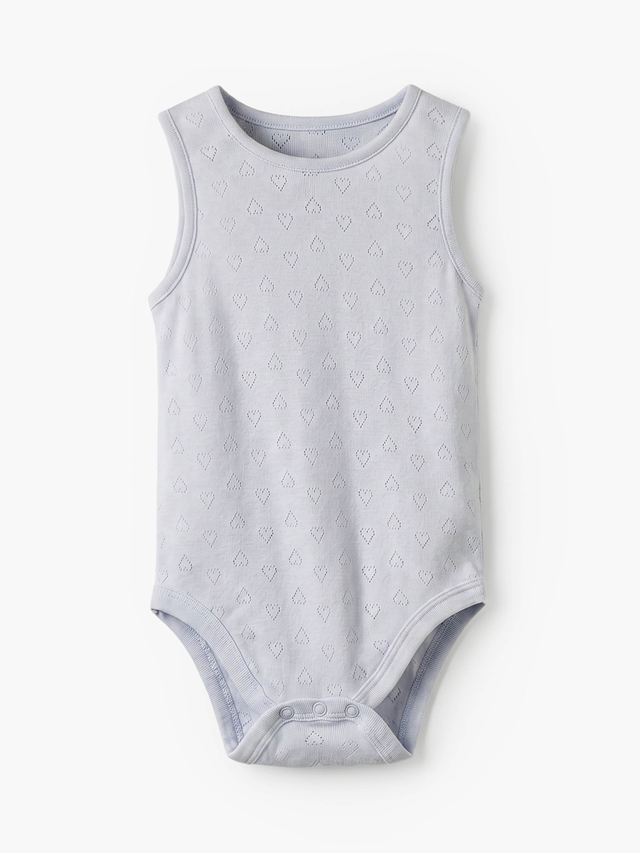 Pack of 5 Cotton Round Neck Sleeveless Bodysuit with Print