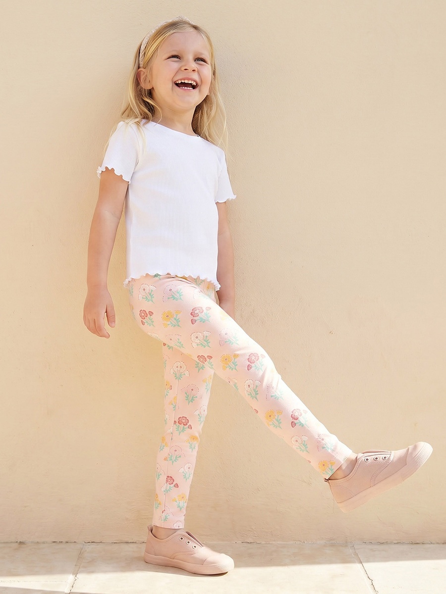 Pack of 2 Leggings with Elasticated Waist