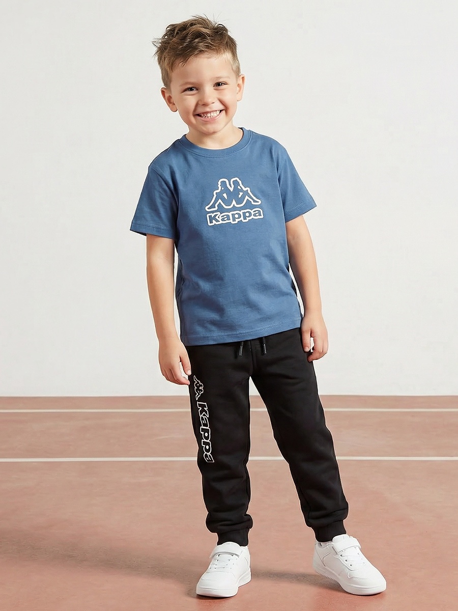 Elasticated Drawstring Waist Joggers with Logo Print