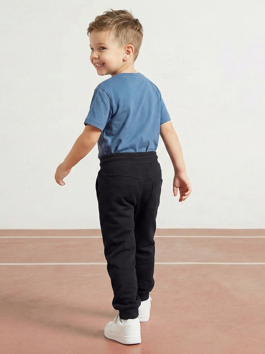Elasticated Drawstring Waist Joggers with Logo Print