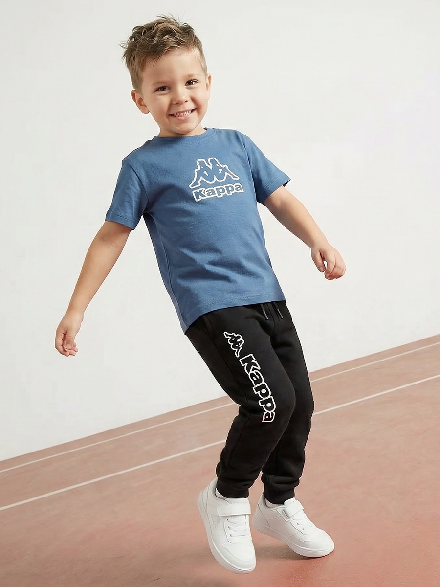 Elasticated Drawstring Waist Joggers with Logo Print
