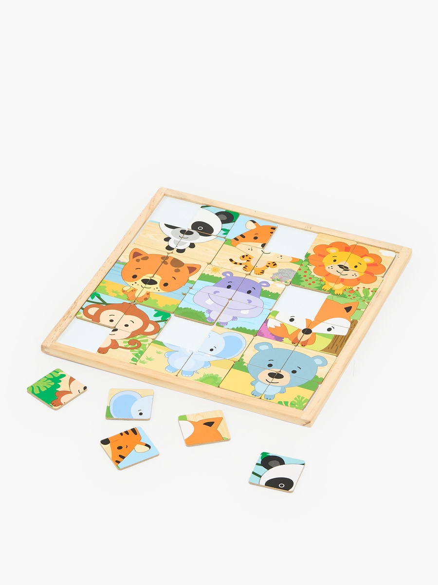 3-in-1 Magnetic Wild Animal Puzzle