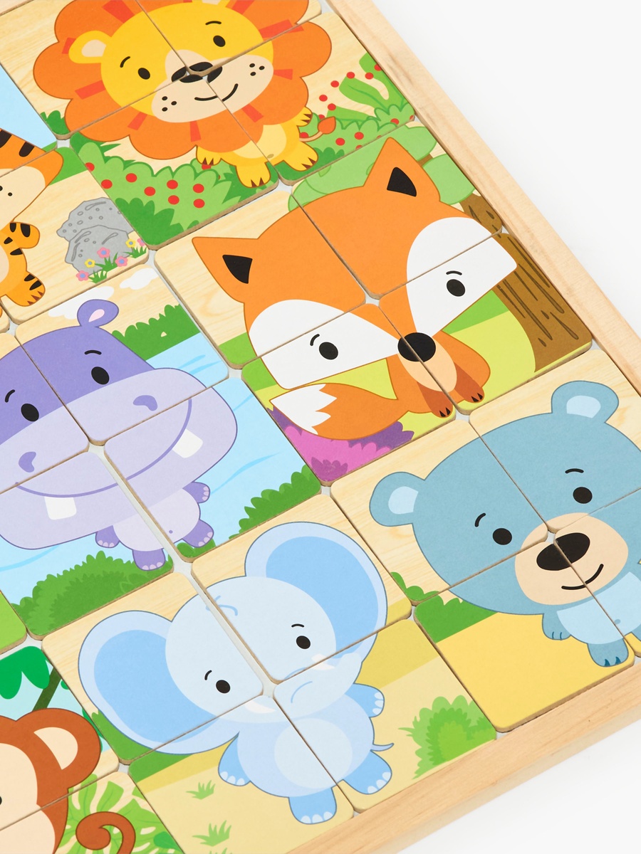 3-in-1 Magnetic Wild Animal Puzzle