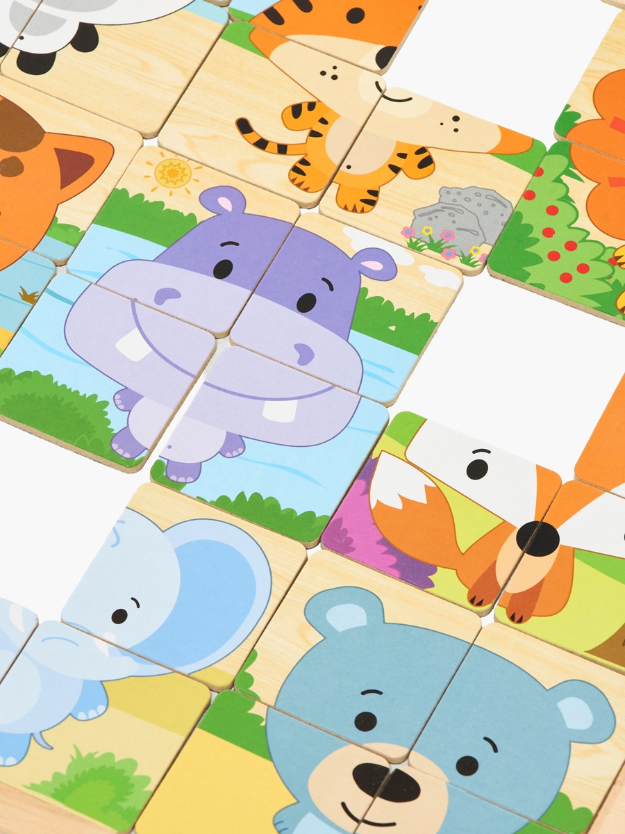 3-in-1 Magnetic Wild Animal Puzzle