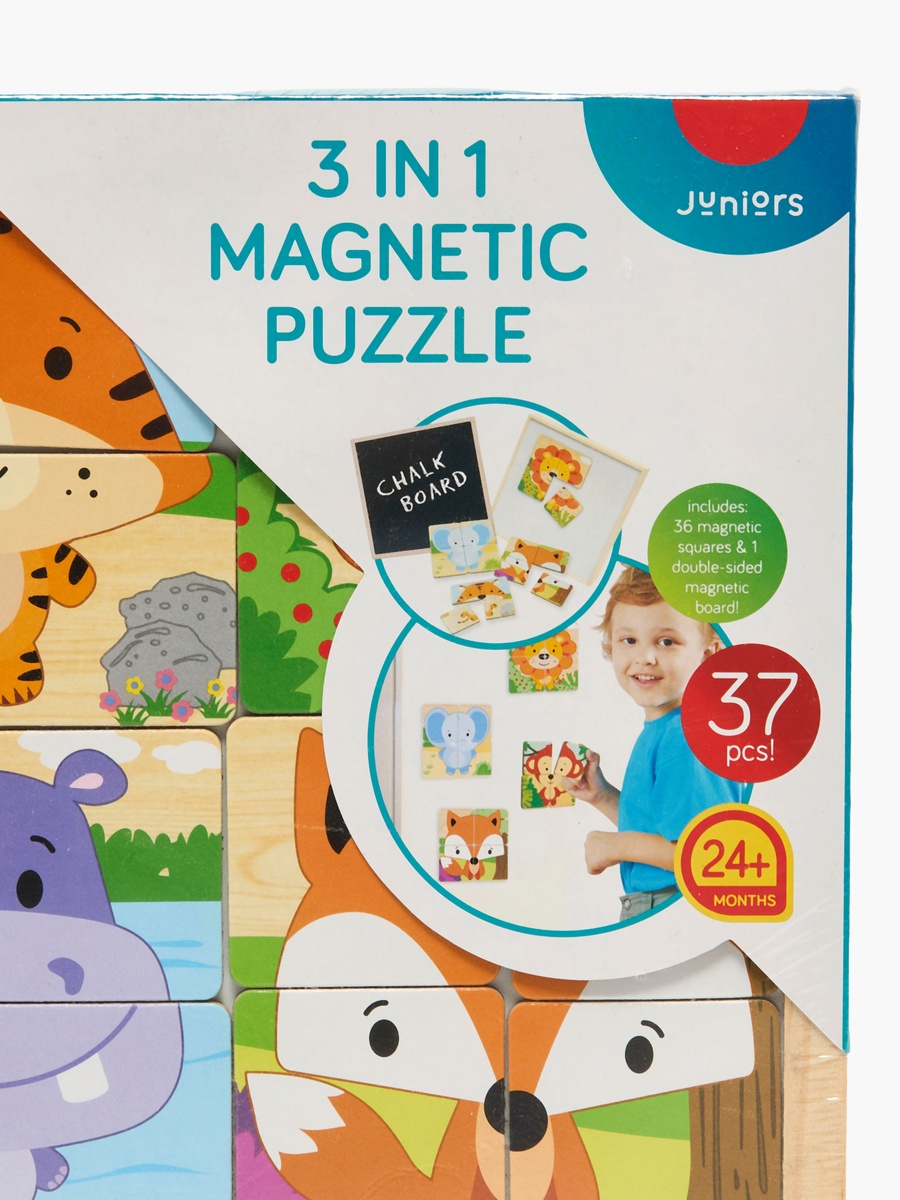 3-in-1 Magnetic Wild Animal Puzzle
