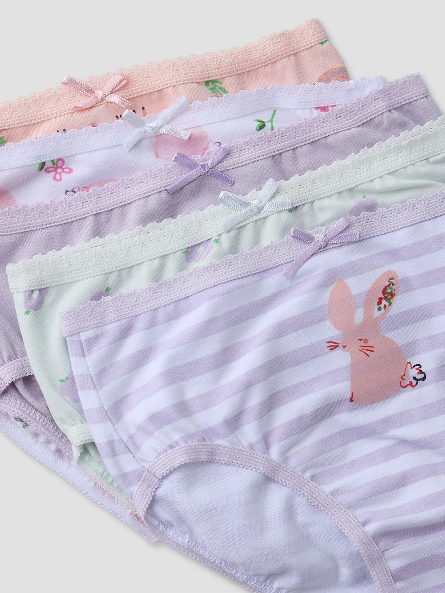 Pack of 5 Cotton Briefs with Assorted Print