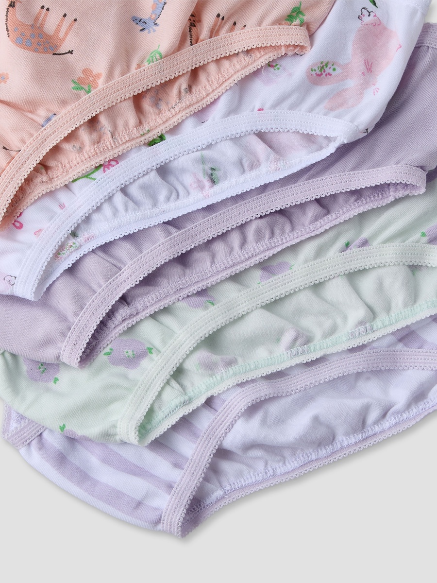 Pack of 5 Cotton Briefs with Assorted Print