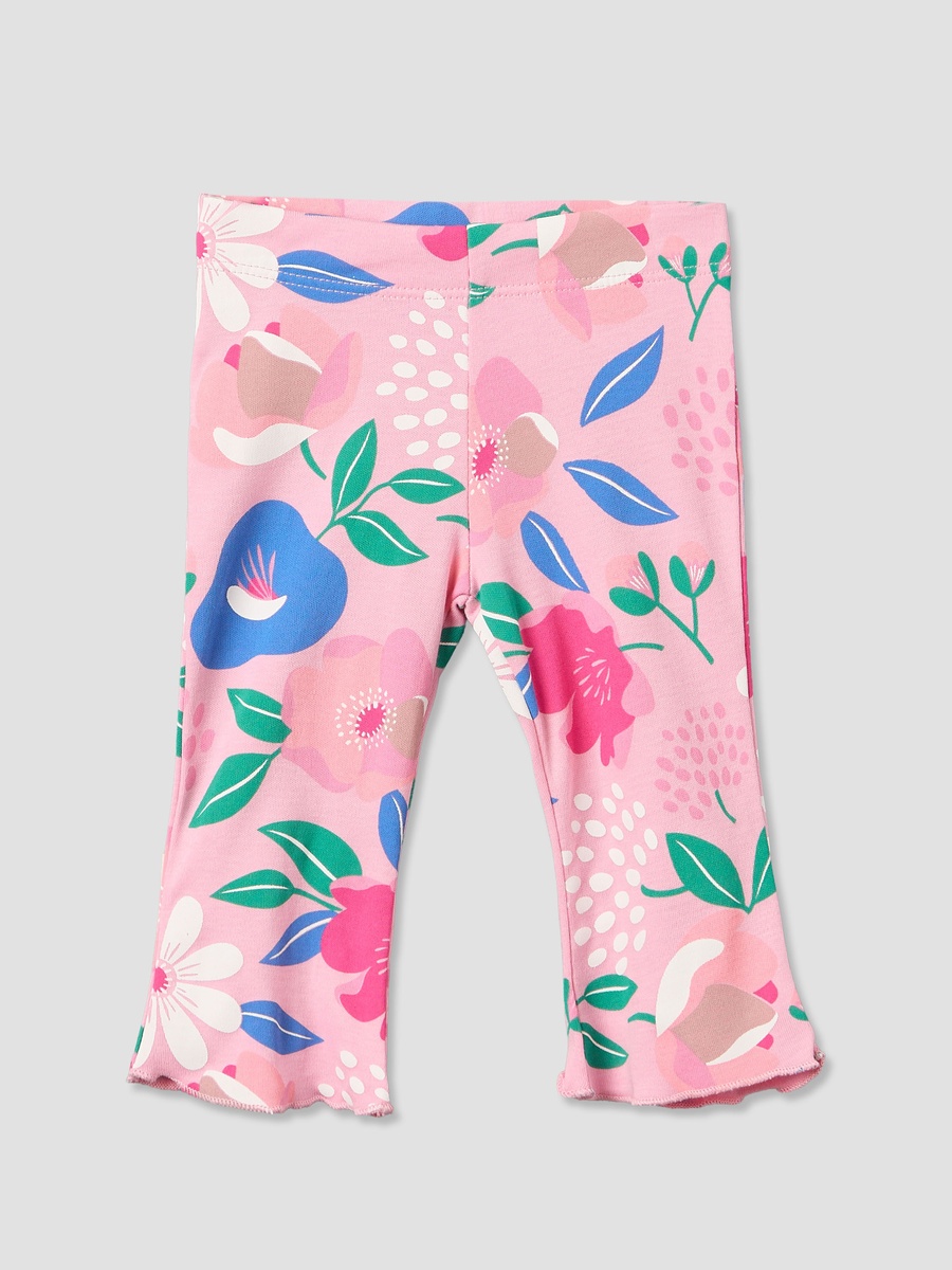 Cotton Round Neck Long Sleeves Pyjama Set with Floral Print