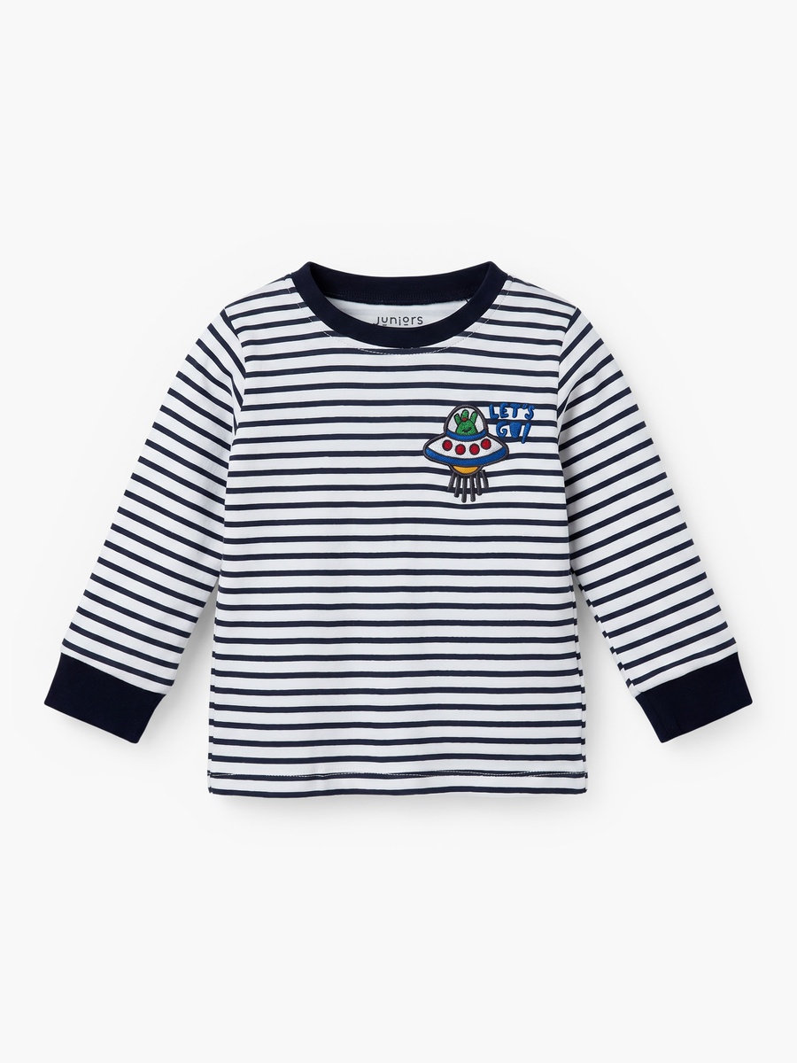 عبوة من 3 طقم بيجاما قطن من بنطال وتيشيرت بأكمام قصيرة وياقة دائرية بطبعة صاروخ
