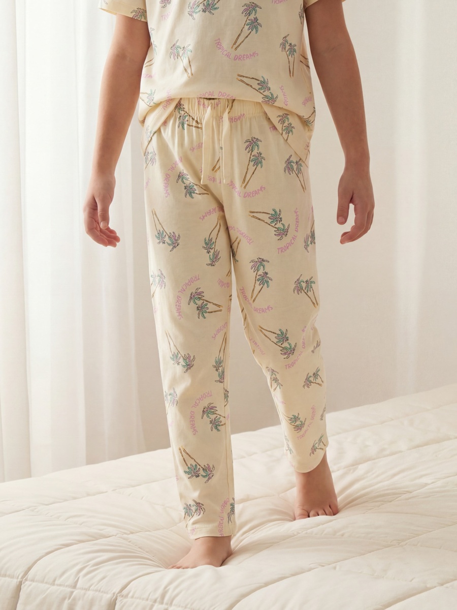 Pack of 3 Cotton Crew Neck Short Sleeves Pyjama Set with Floral Print