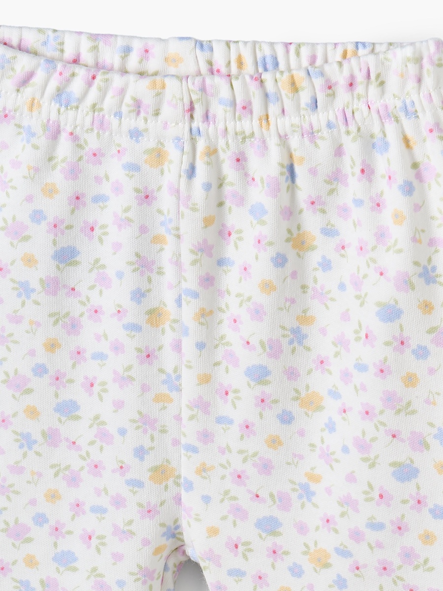 Cotton Crew Neck Long Sleeves Pyjama Set with Floral Print