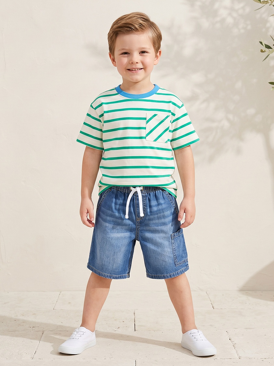 Shorts with Elasticated Drawstring Waist