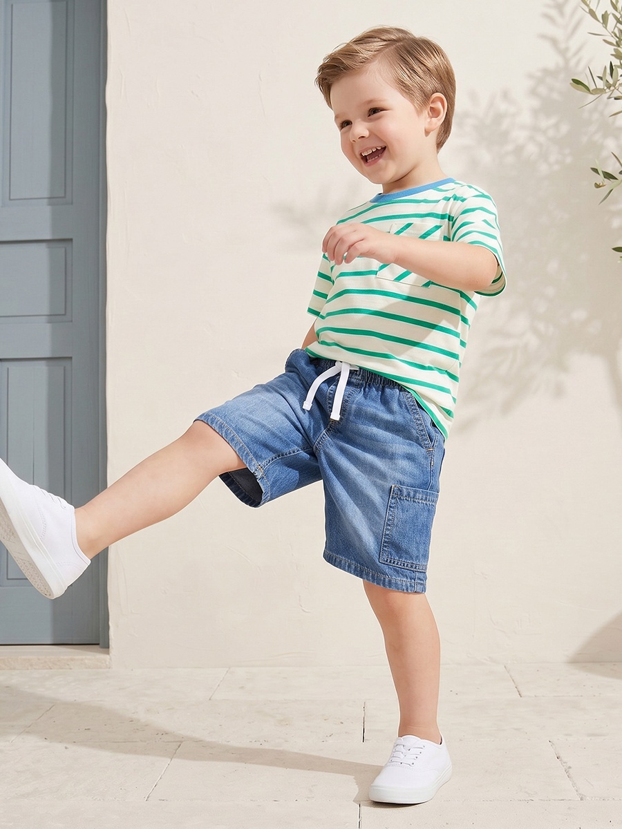 Shorts with Elasticated Drawstring Waist