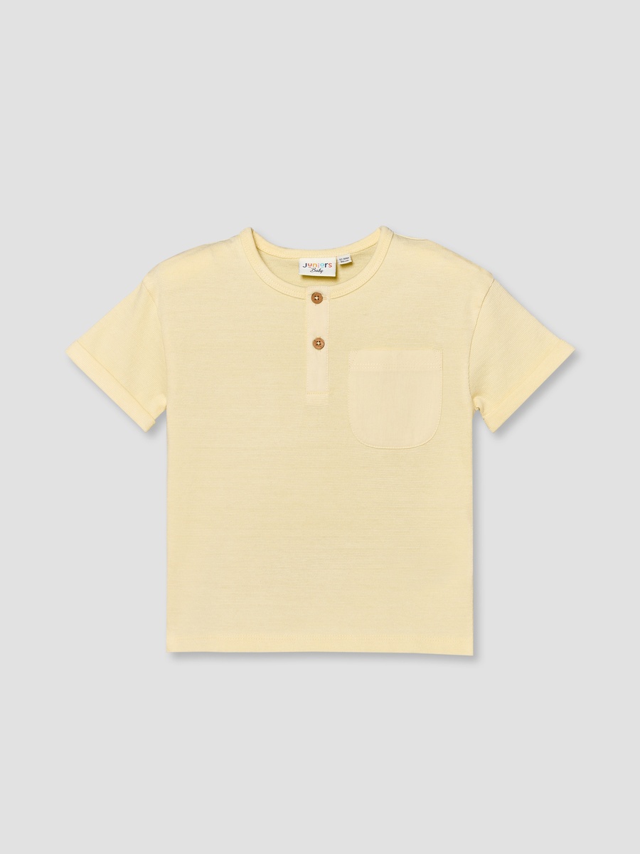 Henley Neck Short Sleeves T-Shirt with Chest Pocket