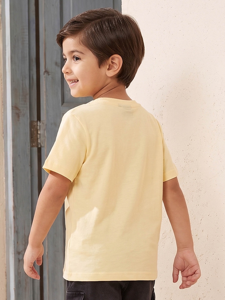 Crew Neck Short Sleeves T-Shirt with Mickey Mouse Print
