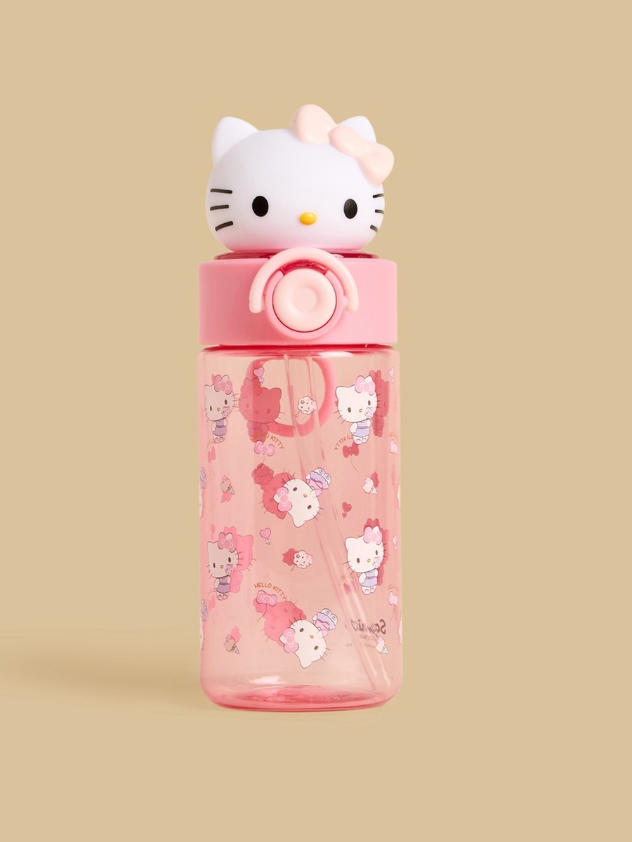 Hello Kitty Print Water Bottle - 460 ml