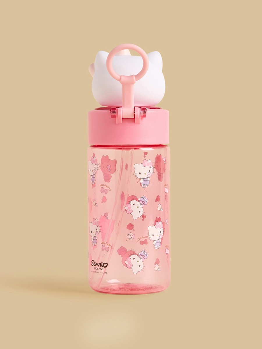Hello Kitty Print Water Bottle - 460 ml