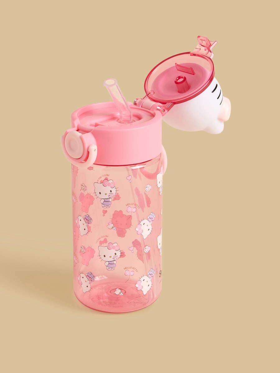 Hello Kitty Print Water Bottle - 460 ml