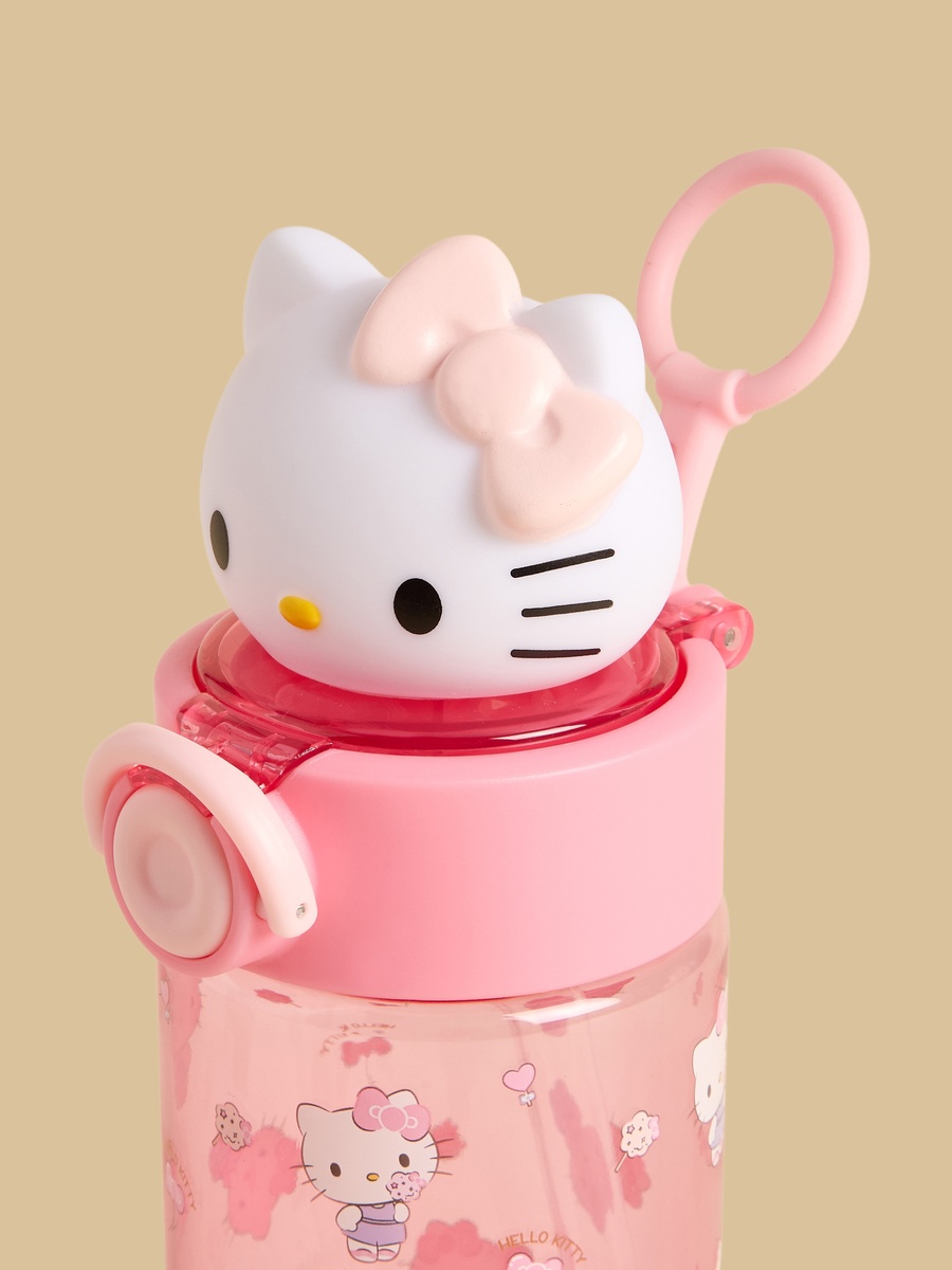Hello Kitty Print Water Bottle - 460 ml
