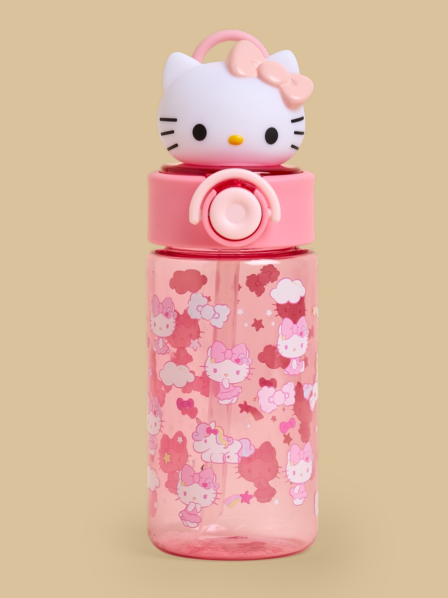 Hello Kitty Print Sipper Water Bottle