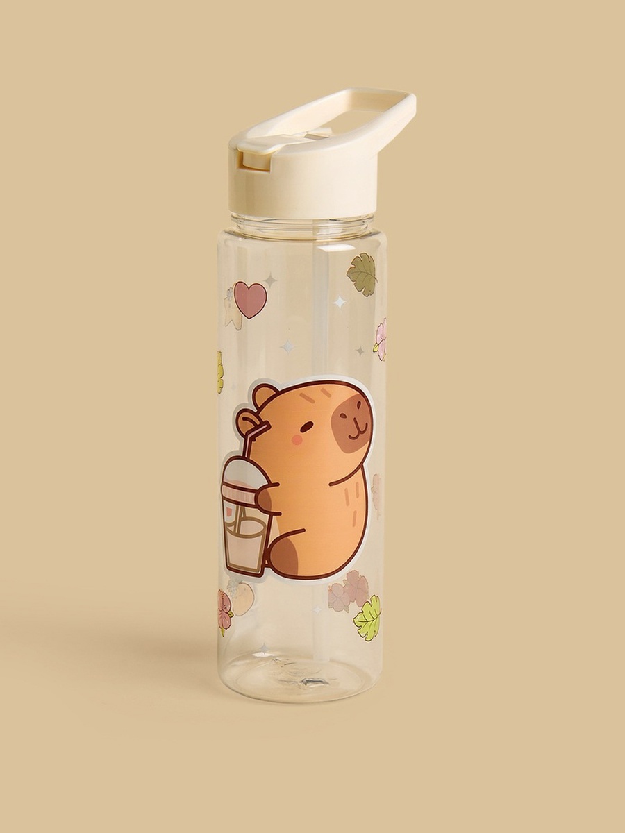 Capybara Print Water Bottle