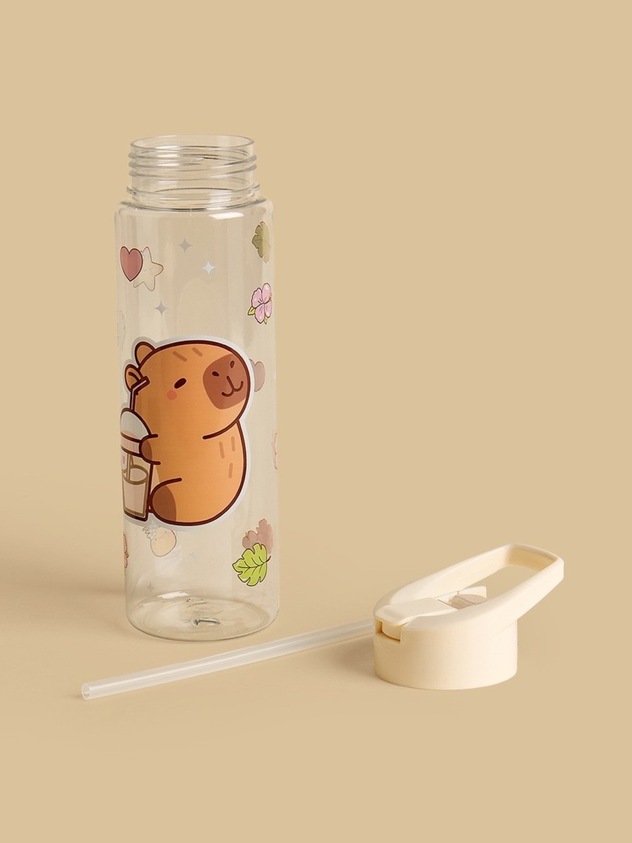 Capybara Print Water Bottle