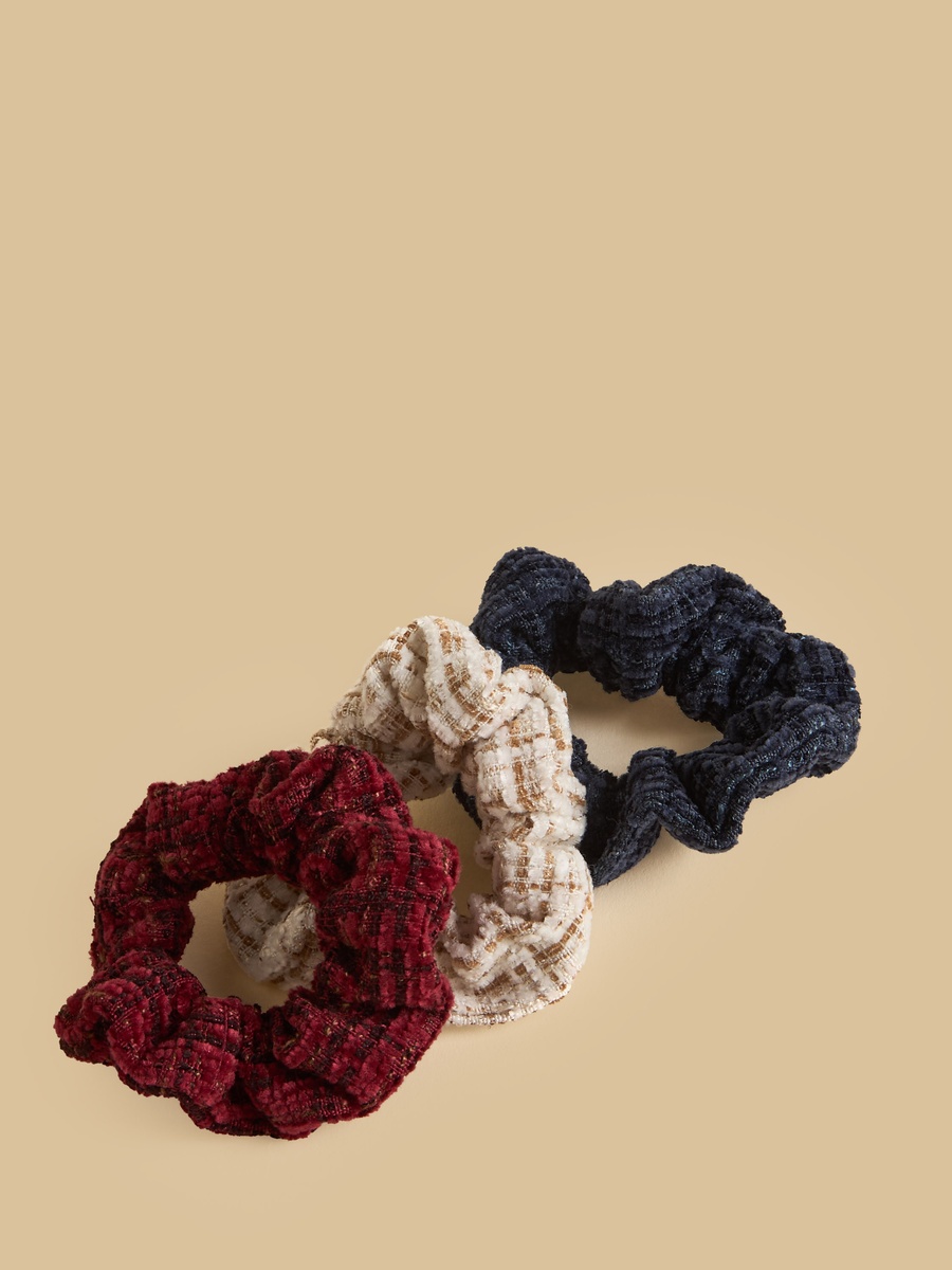 Pack of 3 - Textured Scrunchie