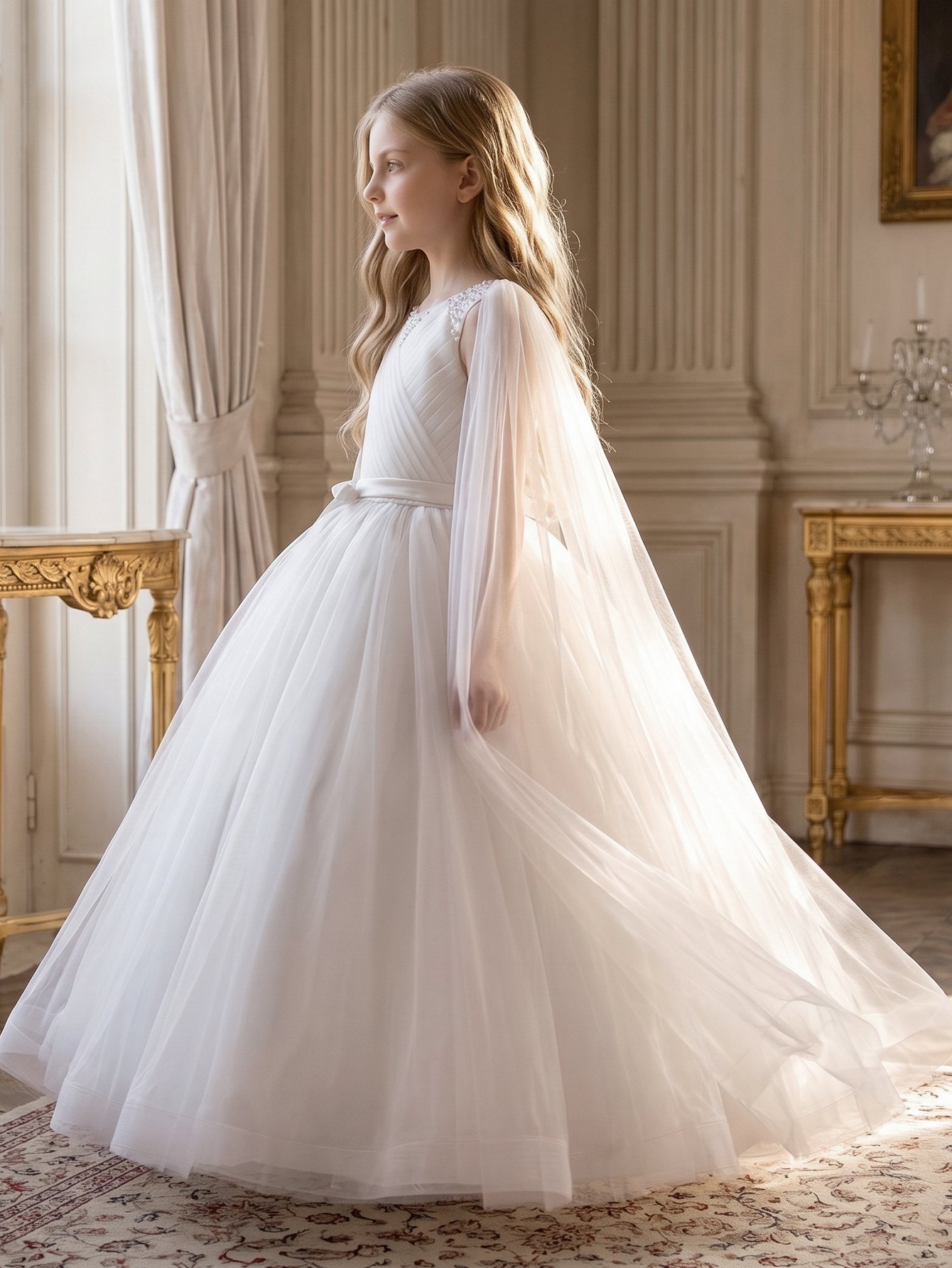 White Solid Round Neck Fit and Flare Dress