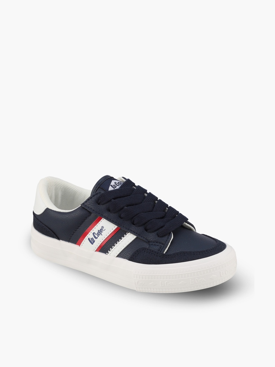 Boys Logo Print Lace-Up Ankle Sneakers