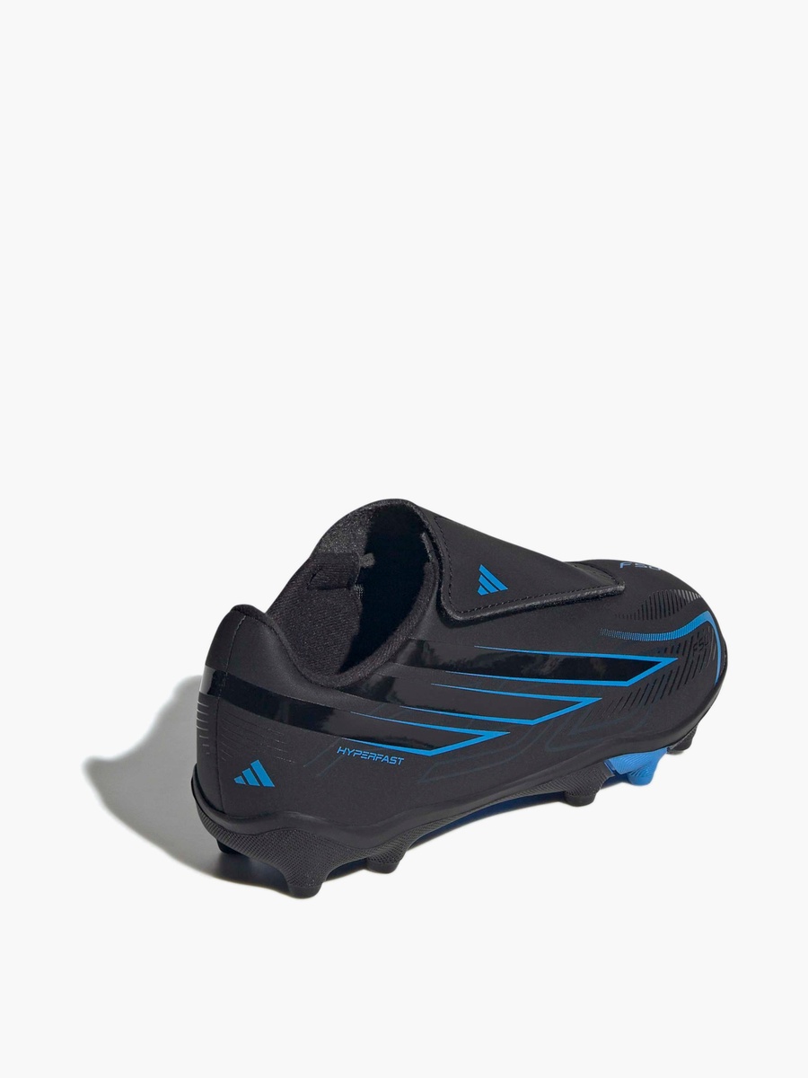 Boys F50 Hyperfast Club Hook and Loop Football Firm Ground Shoes