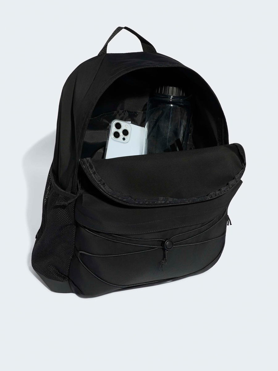 Logo Print Backpack with Front Pocket - 26 L