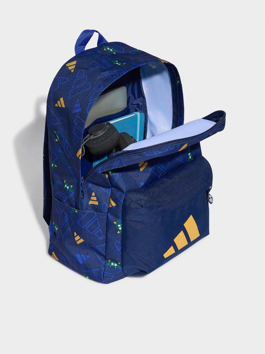 Logo Print Backpack with Front Pocket - 23 L