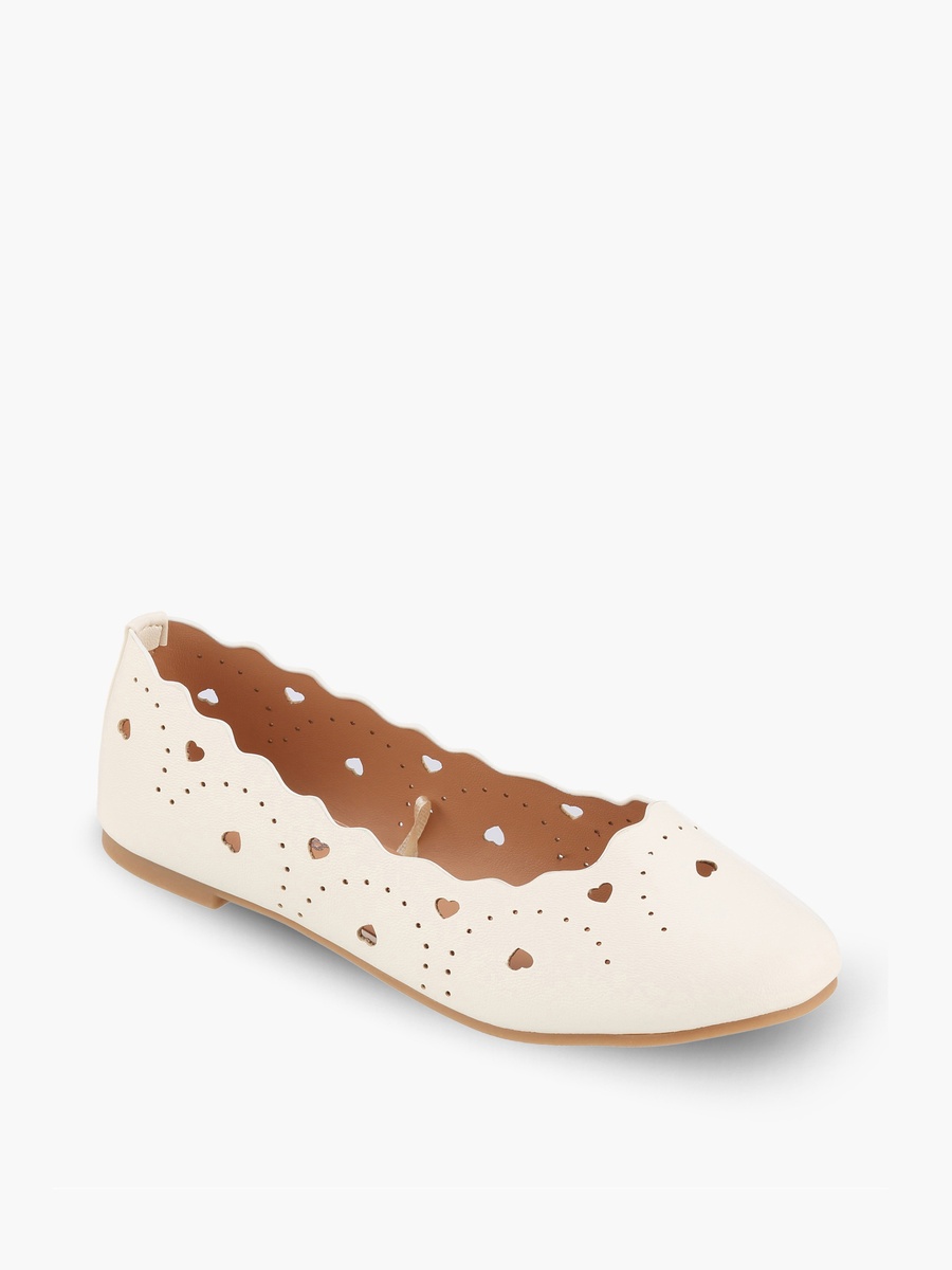 Girls Laser Cut Ballerina Shoes