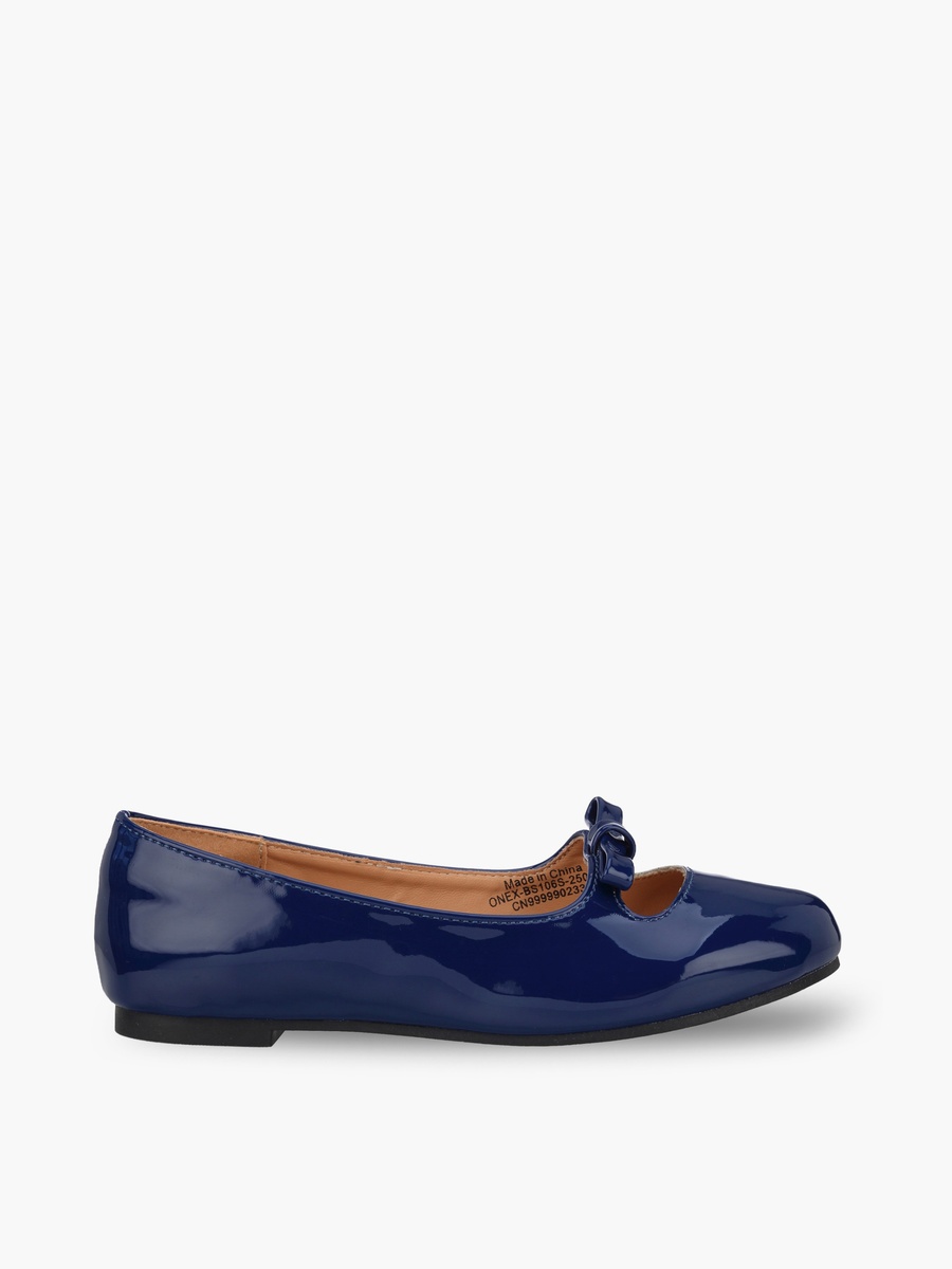 Girls Bow Accent Ballerina Shoes