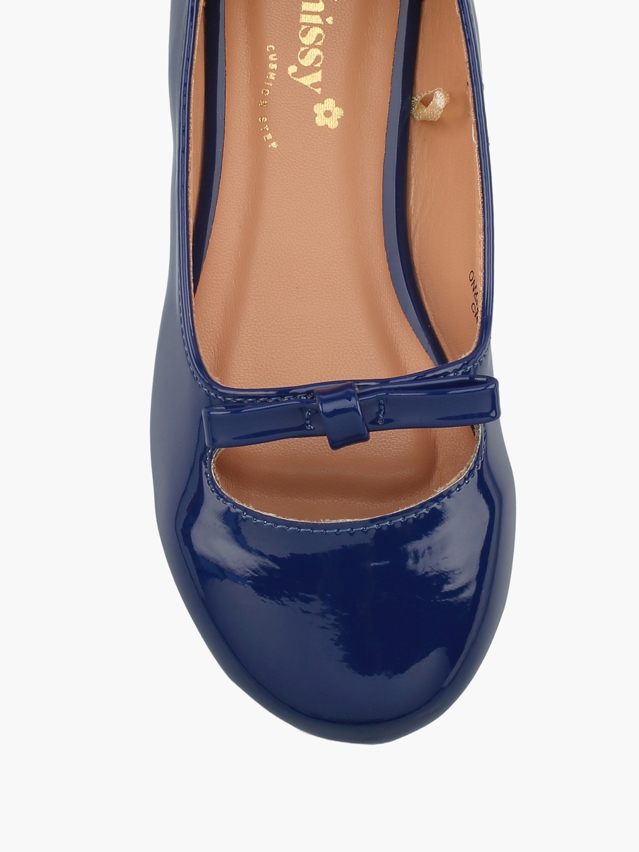 Girls Bow Accent Ballerina Shoes