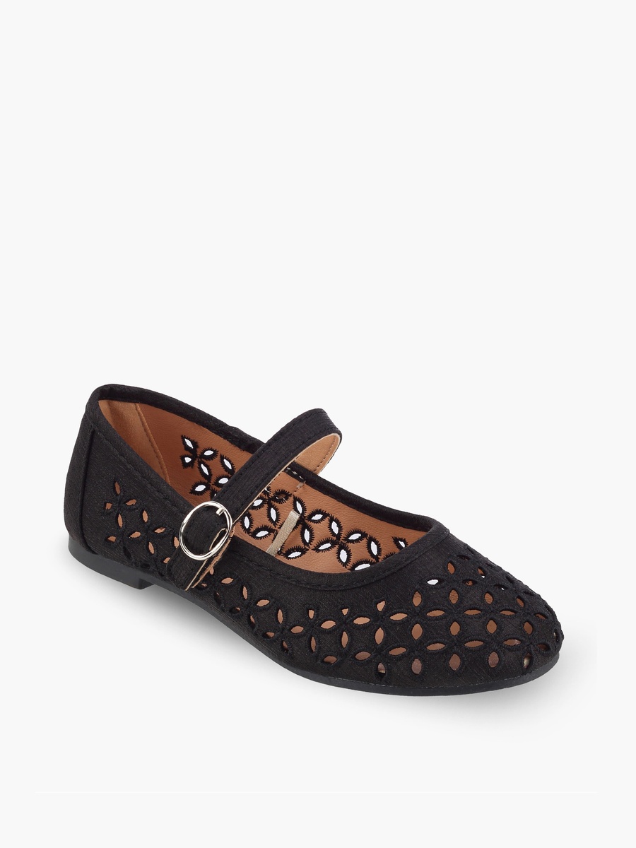 Girls Laser Cut Mary Jane Shoes