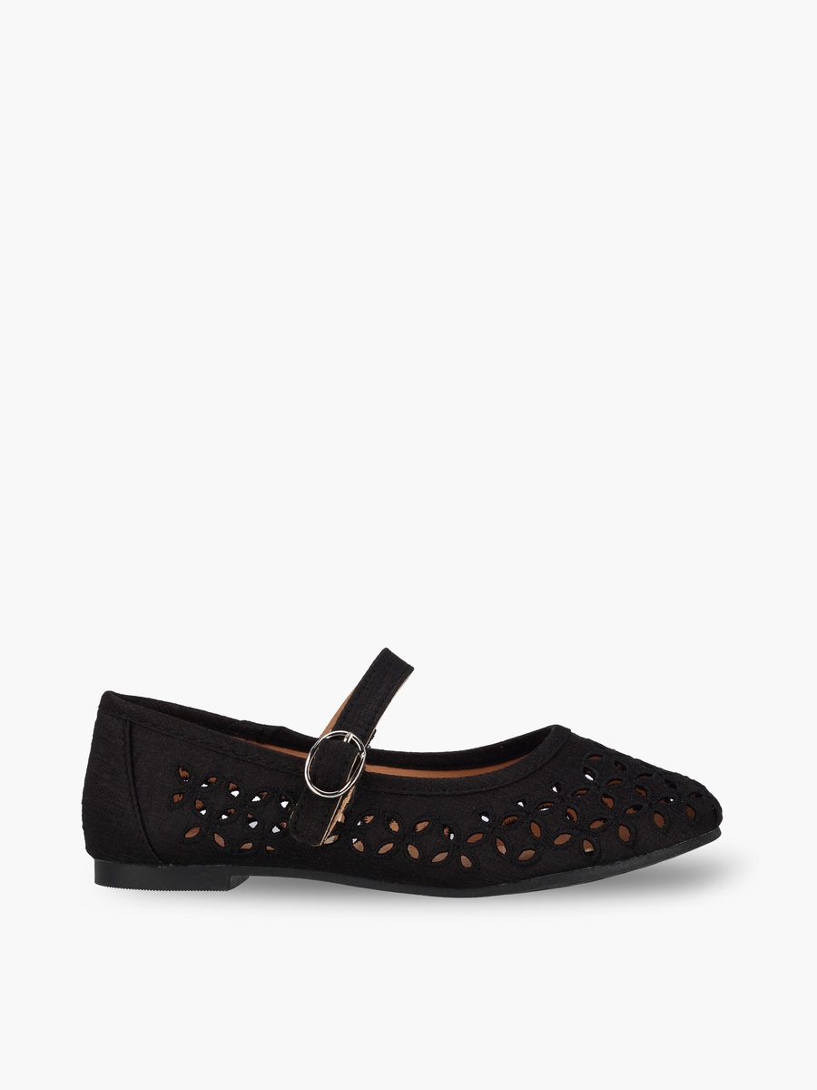 Girls Laser Cut Mary Jane Shoes
