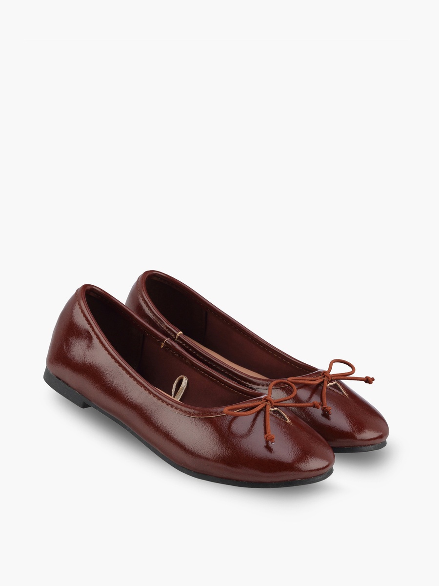 Girls Bow Accent Ballerina Shoes