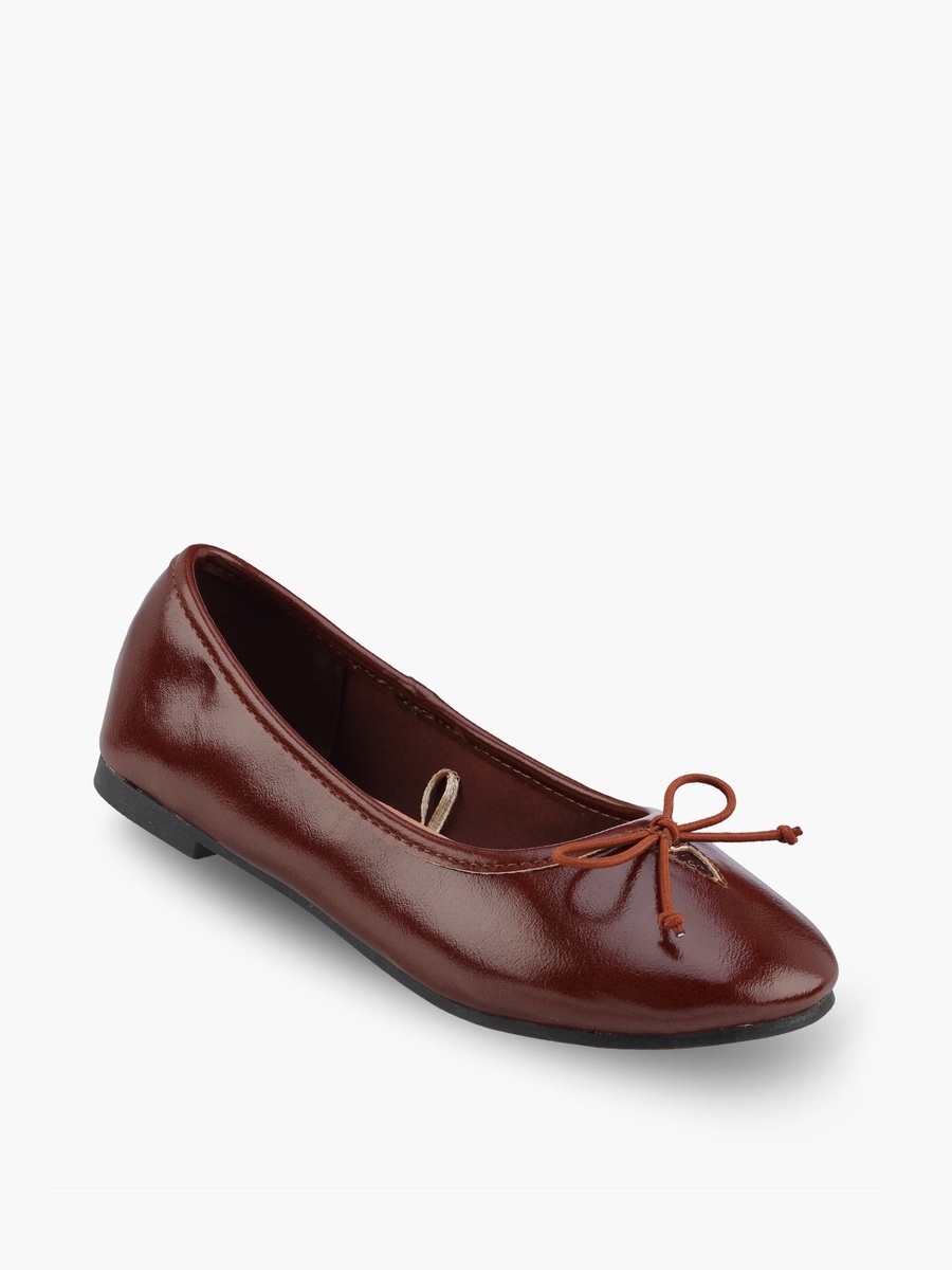 Girls Bow Accent Ballerina Shoes