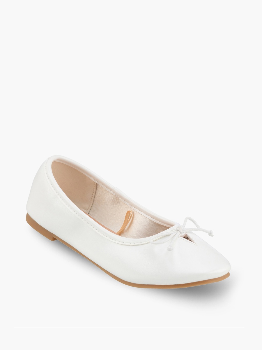 Girls Bow Accent Ballerina Shoes