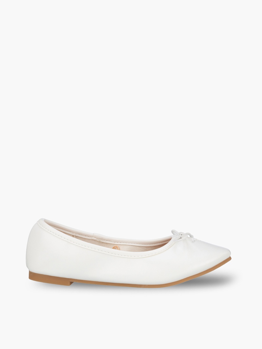 Girls Bow Accent Ballerina Shoes