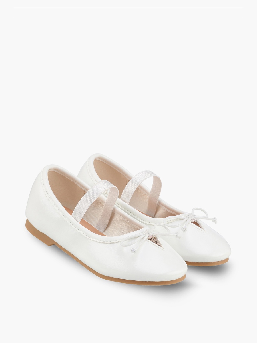 Girls Bow Accent Ballerina Shoes