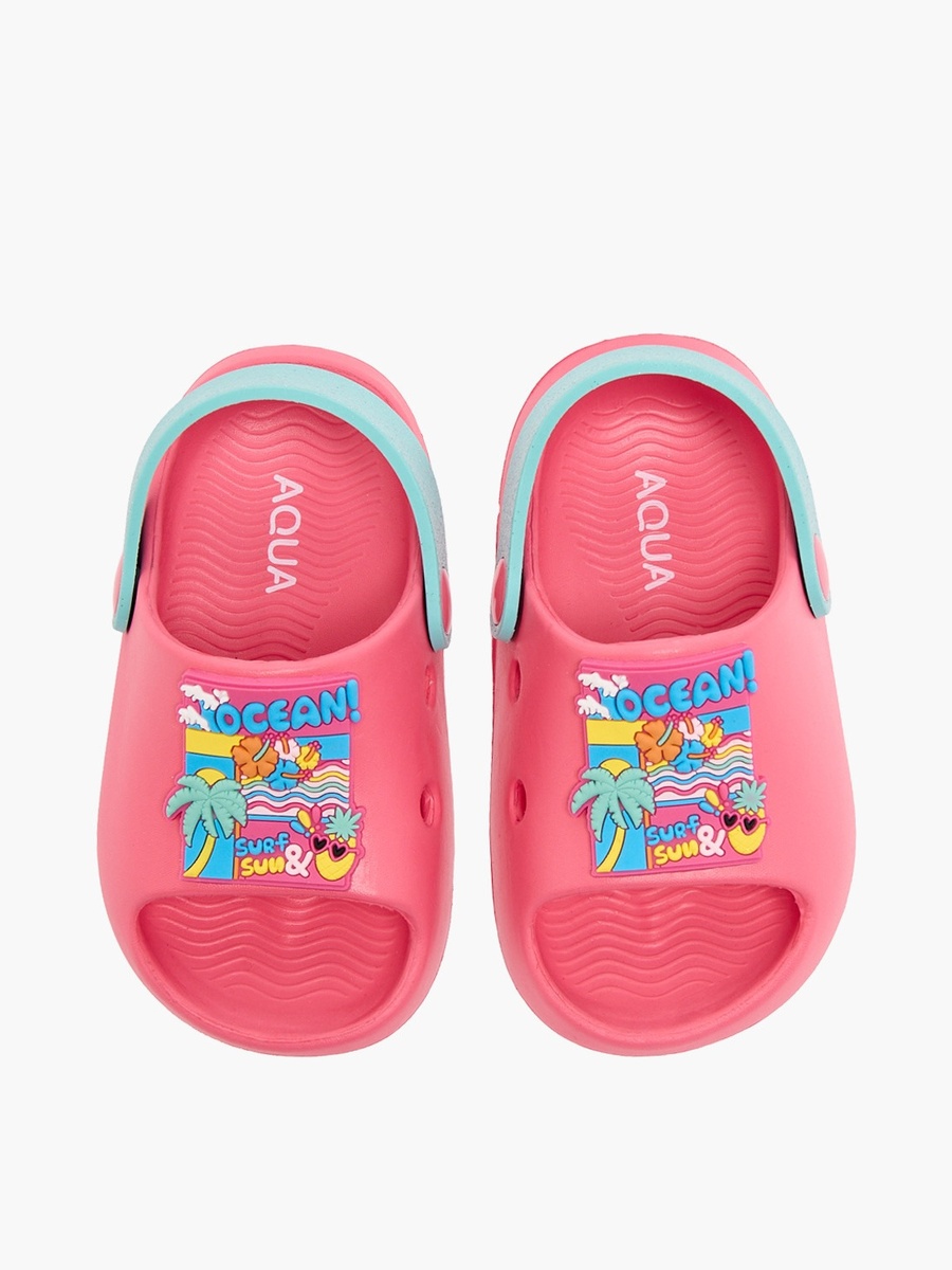 Girls Ocean Applique Clogs